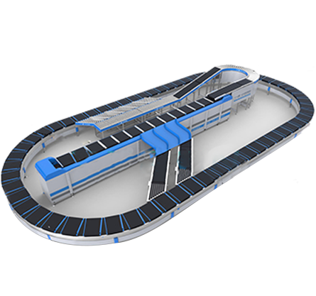 Circular cross-belt sorter
